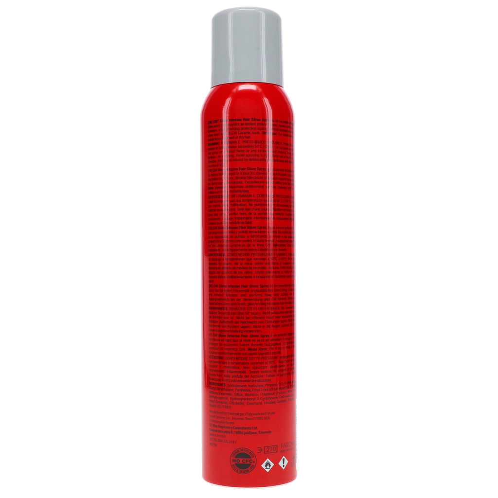 CHI Shine Infusion Strengthening & Split End Repair Hair Spray Strong Hold Non-Aerosol 5.3 oz