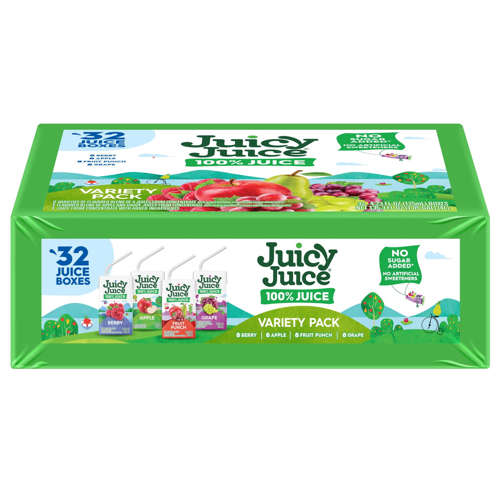 Juicy Juice 100% Juice Variety Pack Juice Boxes 32 Count 4.23 fl oz