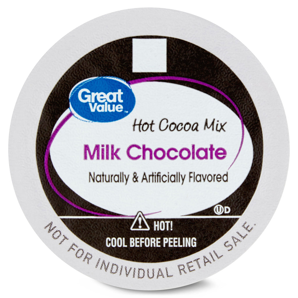 Great Value Milk Chocolate Hot Cocoa Mix Single Serve Cups 12 Count