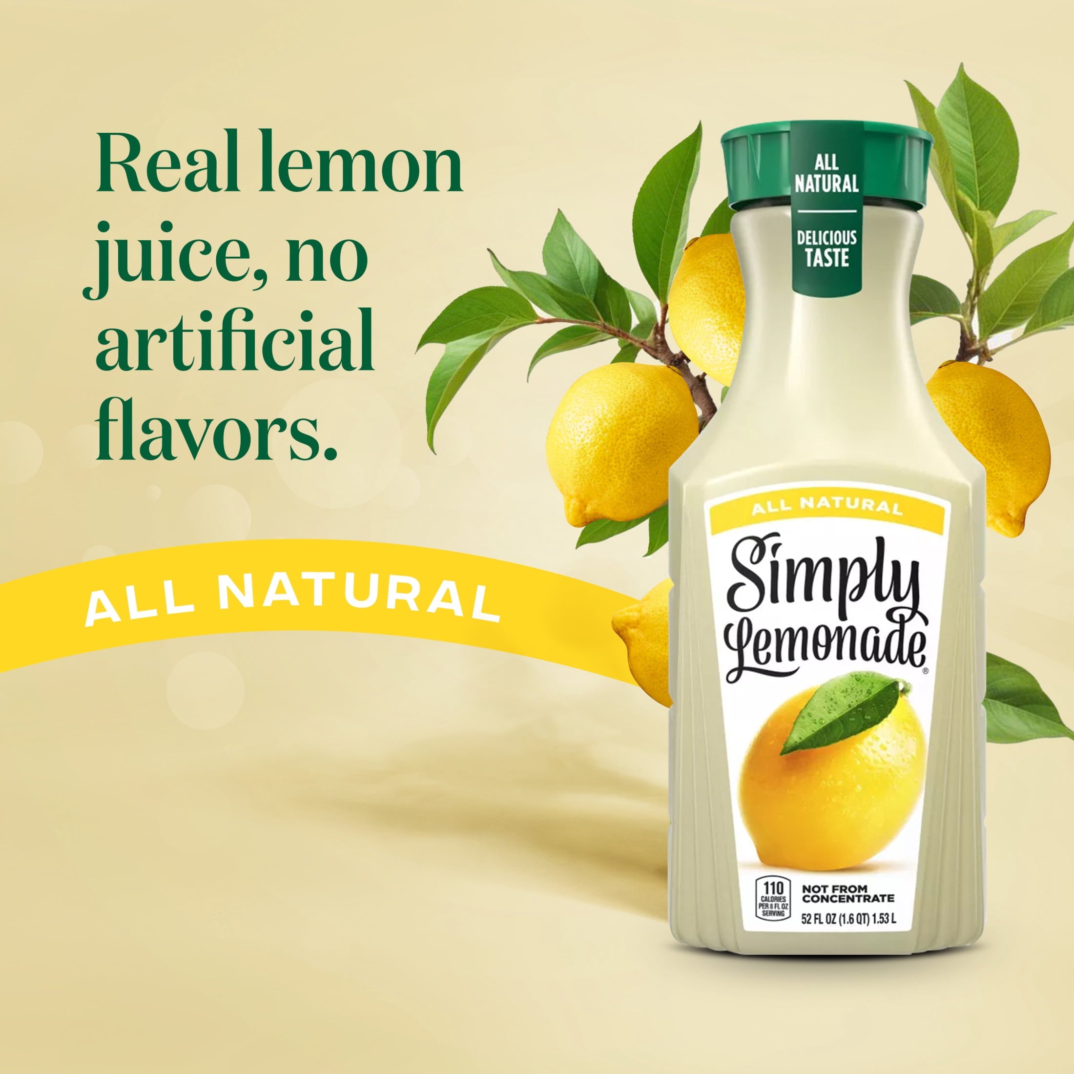 Simply Lemonade Juice Drink 52 fl oz Bottle