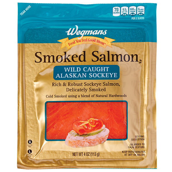Wegmans Smoked Wild Caught Alaskan Sockeye Salmon 4 Oz
