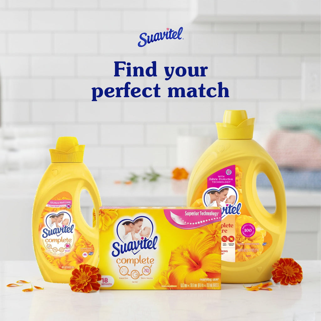 Suavitel Complete Liquid Fabric Softener Morning Sun Scent 46 fl oz