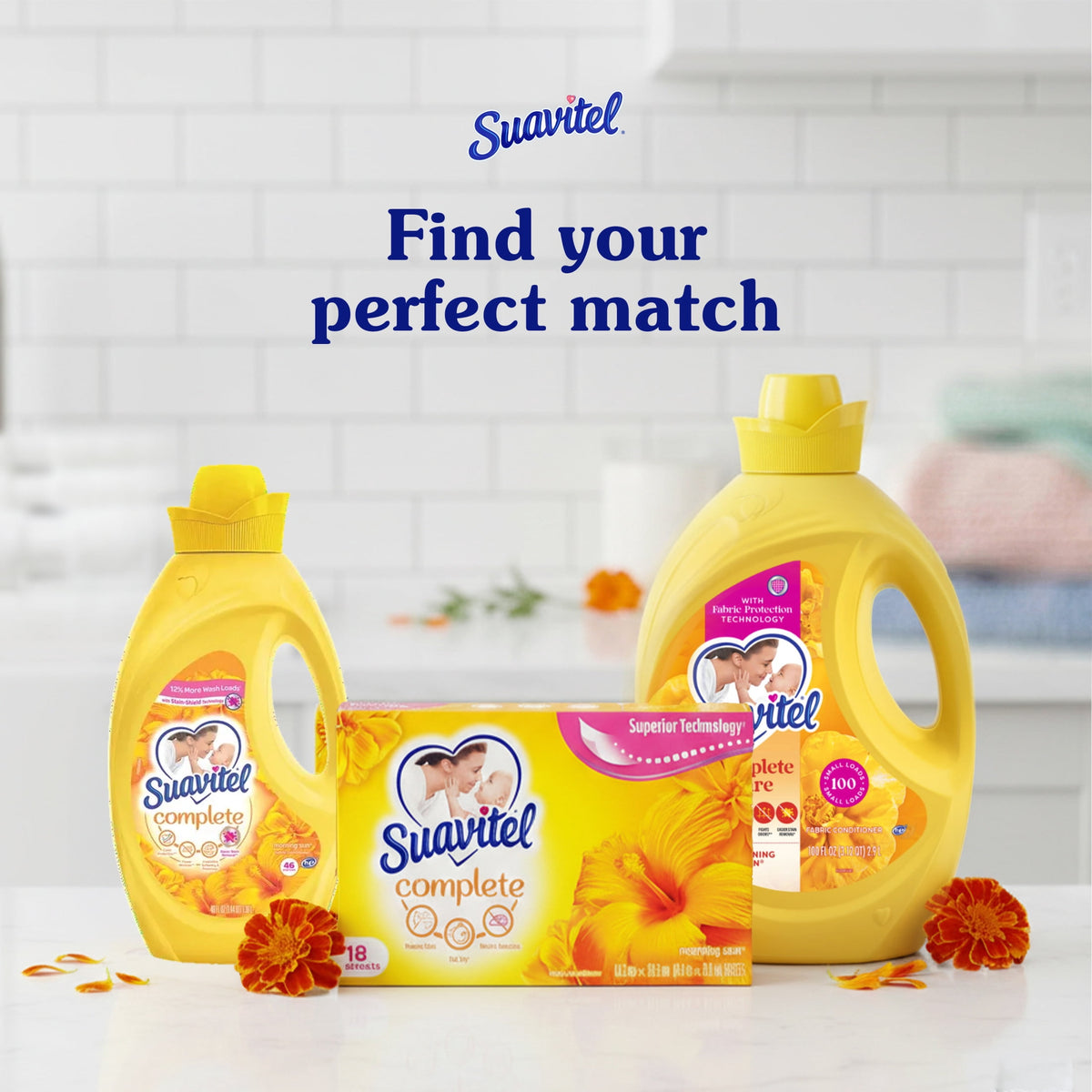 Suavitel Complete Liquid Fabric Softener Morning Sun Scent 46 fl oz