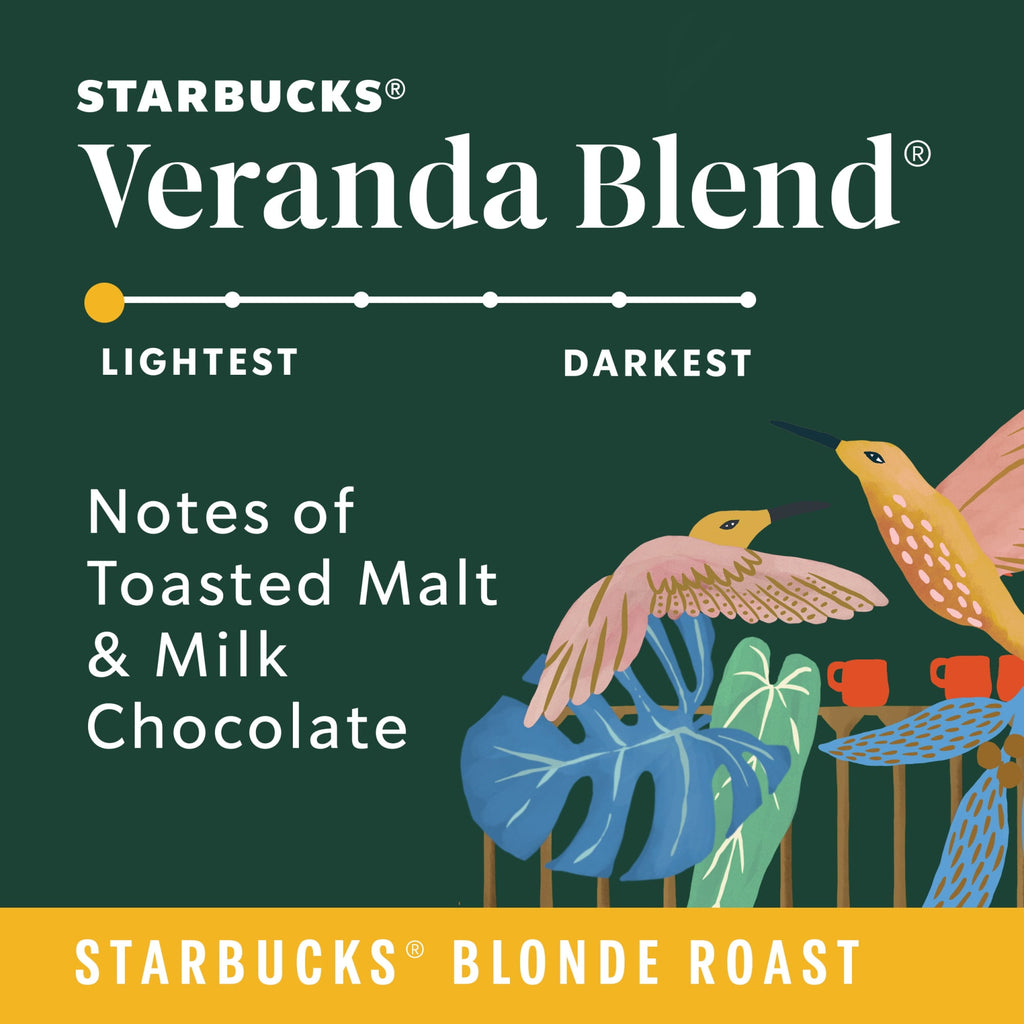 Starbucks at Home Veranda Blend Naturally Caffeinated Light Roast Ground Coffee 18 oz Bag