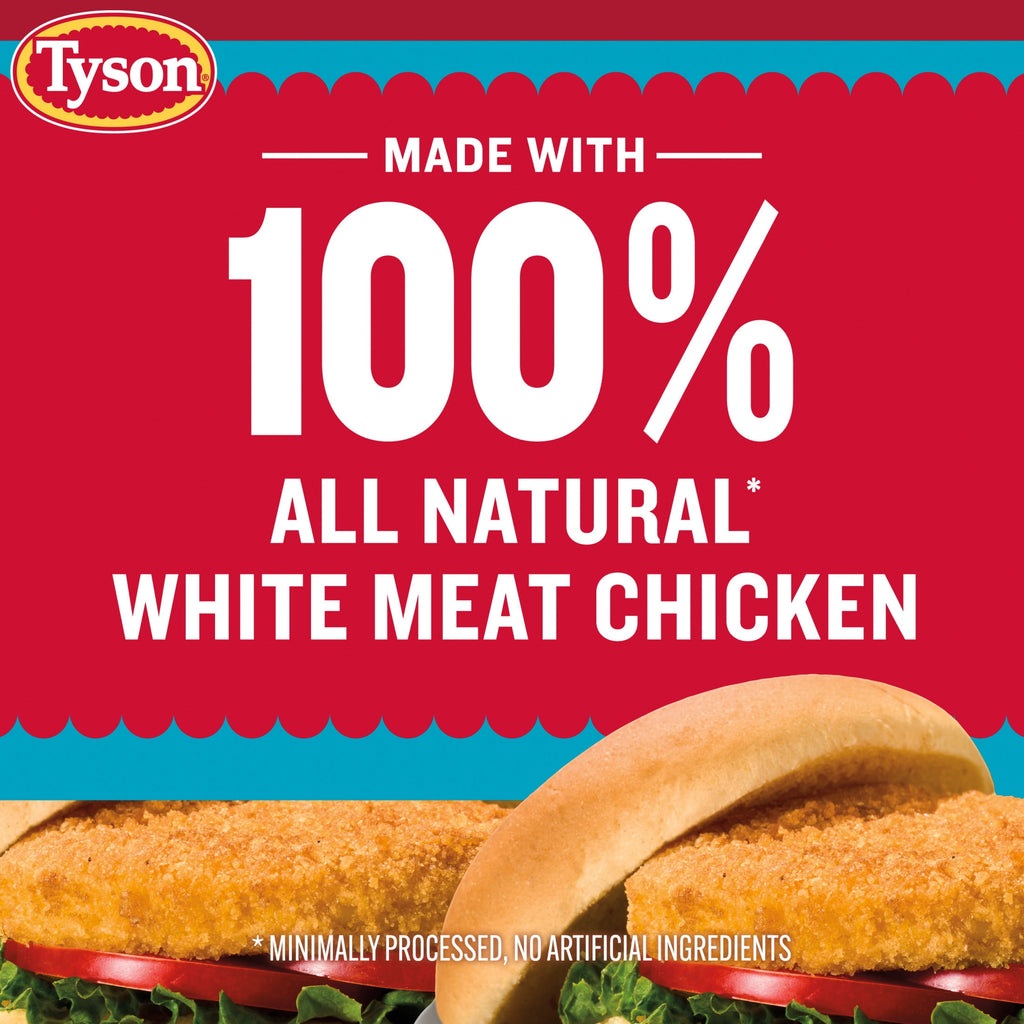 Tyson White Meat Chicken Patties Original Frozen 23 Oz 9 Count