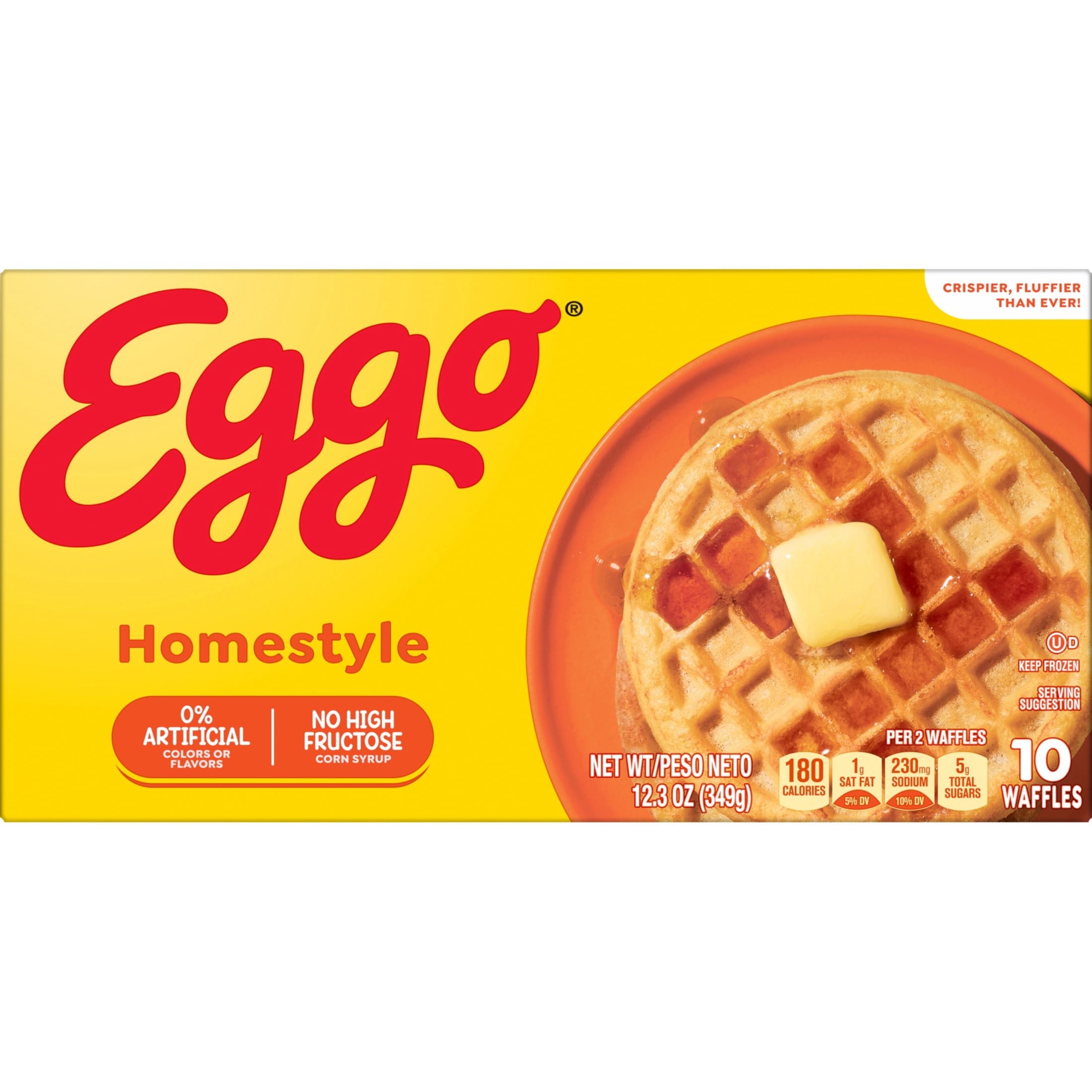 Eggo Homestyle Waffles Frozen 12.3 Oz 10 Count