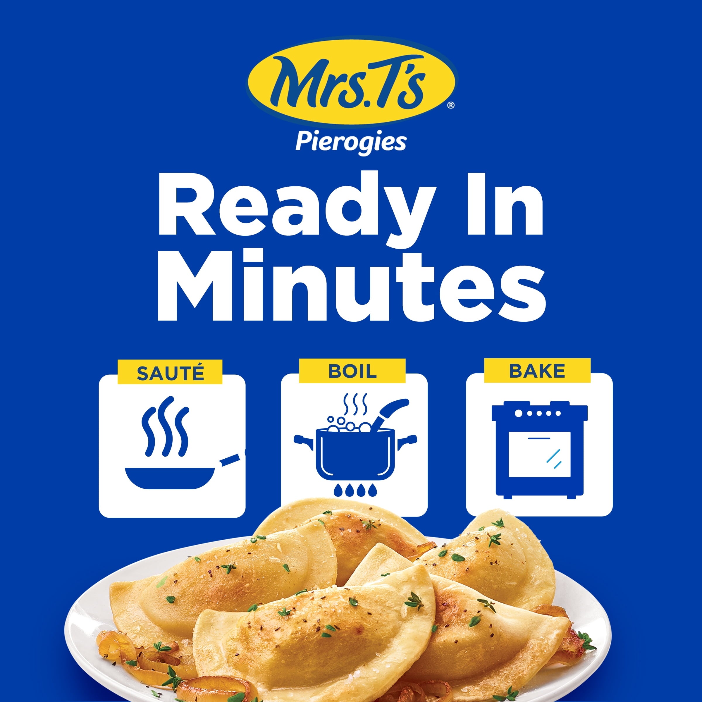 Mrs. T's Classic Cheddar MINI Pierogies Frozen Family Size 56 Count 25.6 Oz