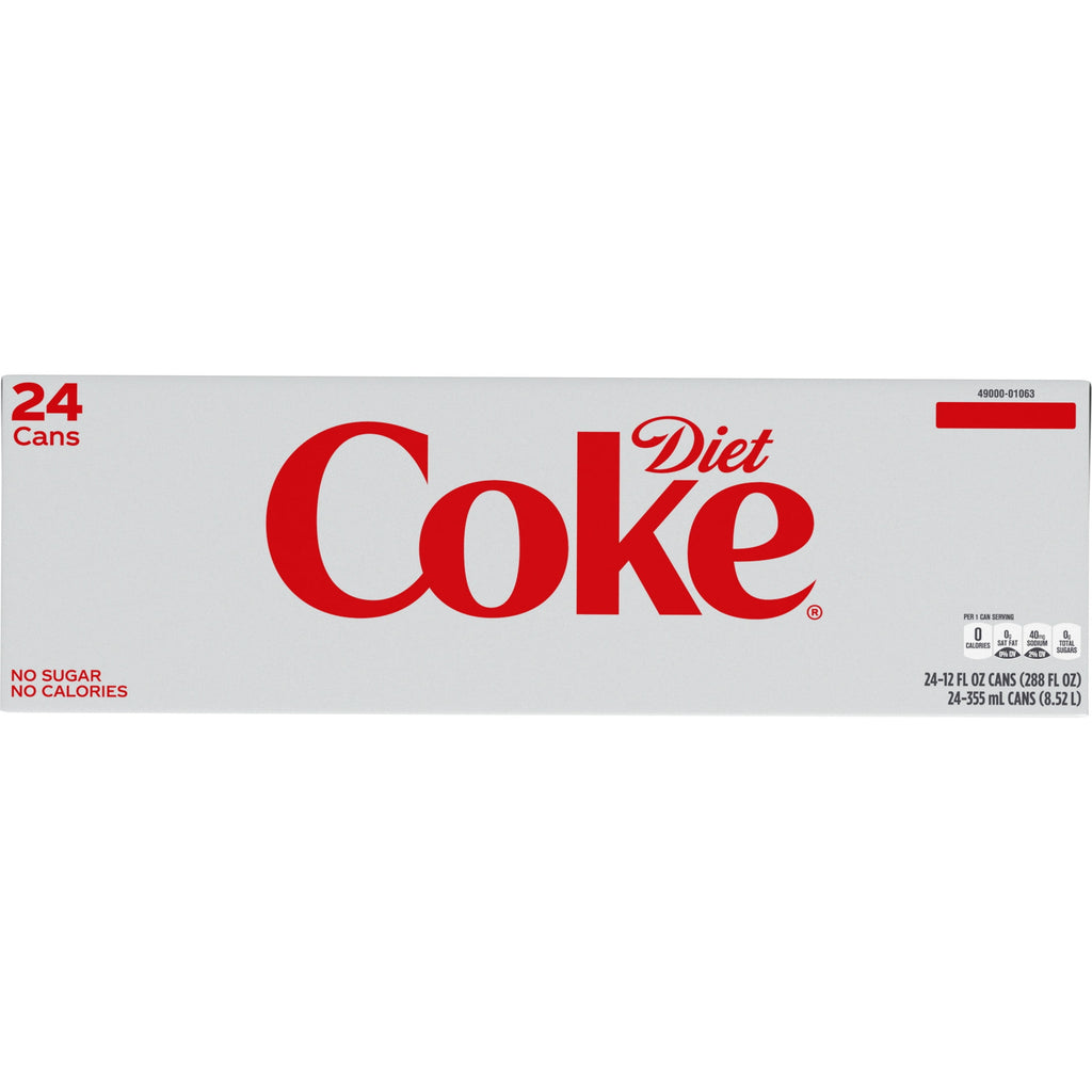 Diet Soda Pop Cans 12 Fl Oz 24 Pack Diet Coke