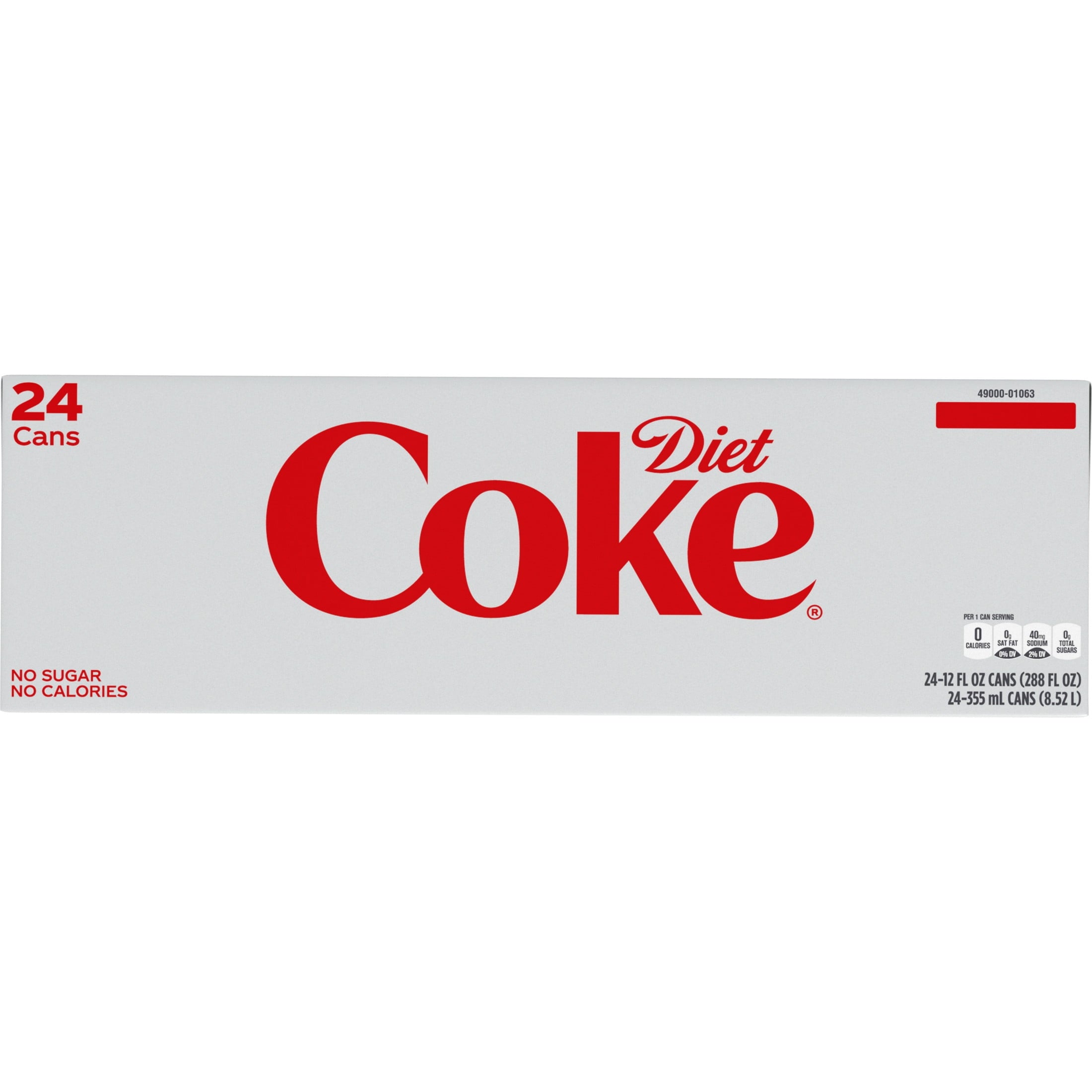 Diet Soda Pop Cans 12 Fl Oz 24 Pack Diet Coke