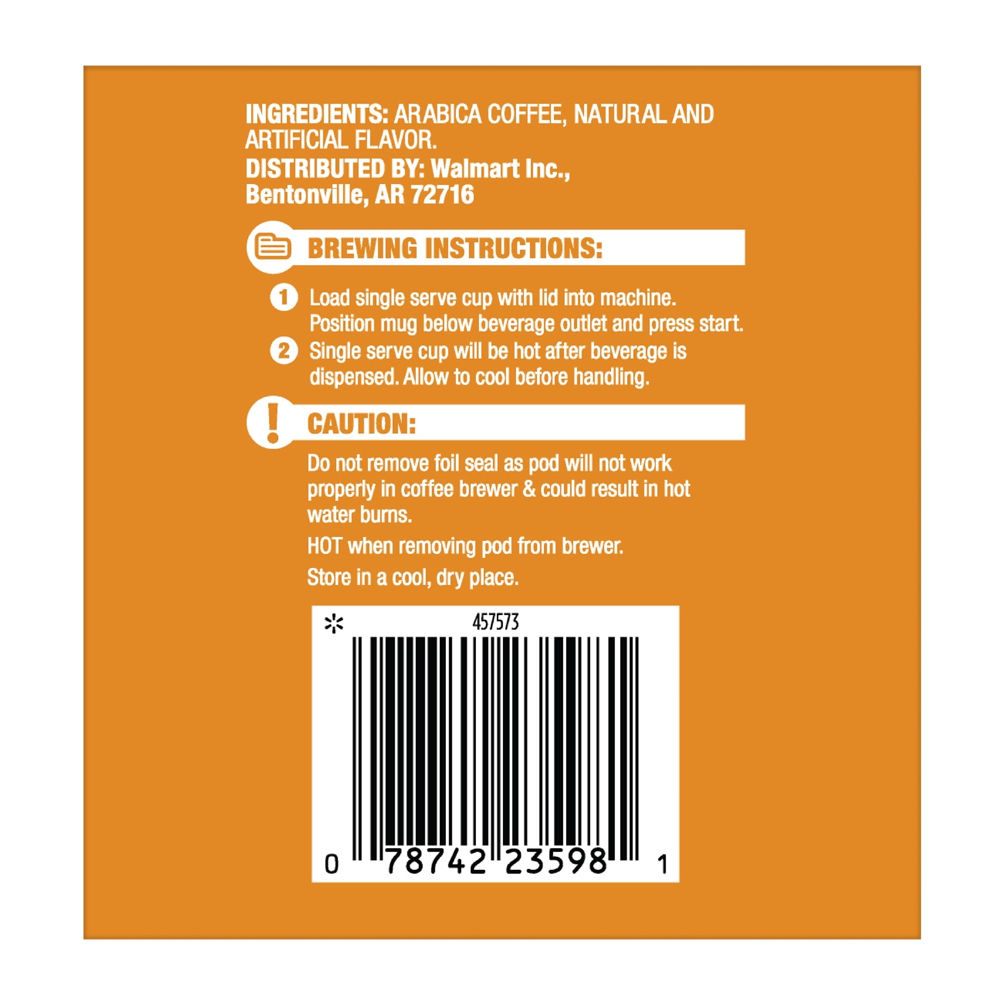 Great Value 100% Arabica Caramel Medium Roast Coffee Pods 12 Count
