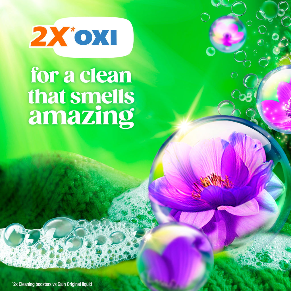 Gain Flings 4-in-1 Oxi Boost Febreze Laundry Detergent Pacs Moonlight Breeze 12 Count