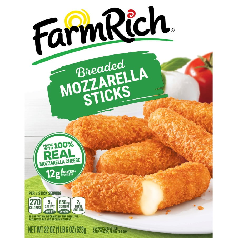 Farm Rich Breaded Mozzarella Cheese Sticks Frozen 22 Oz