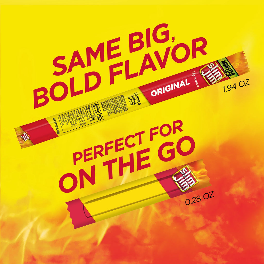 Original Flavor Smoked Meat Sticks 7.28 Oz 26 Count Slim Jim