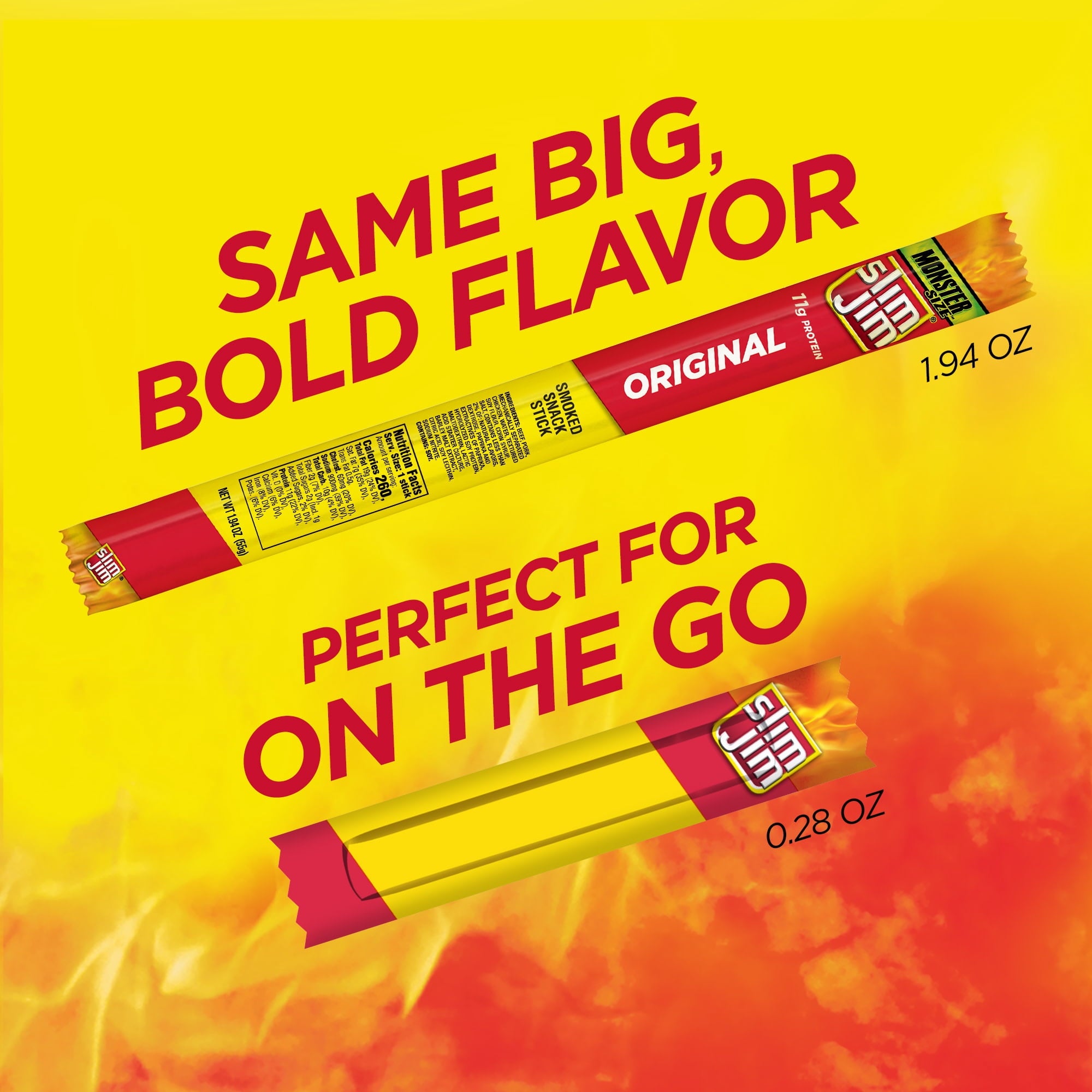 Original Flavor Smoked Meat Sticks 7.28 Oz 26 Count Slim Jim