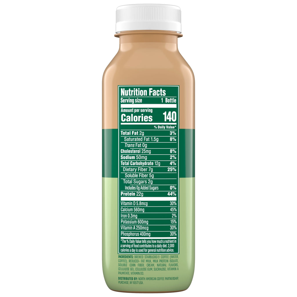 Starbucks Coffee & Protein Naturally Caffeinated Classic Caffe Blended Coffee 12 fl oz Bottle
