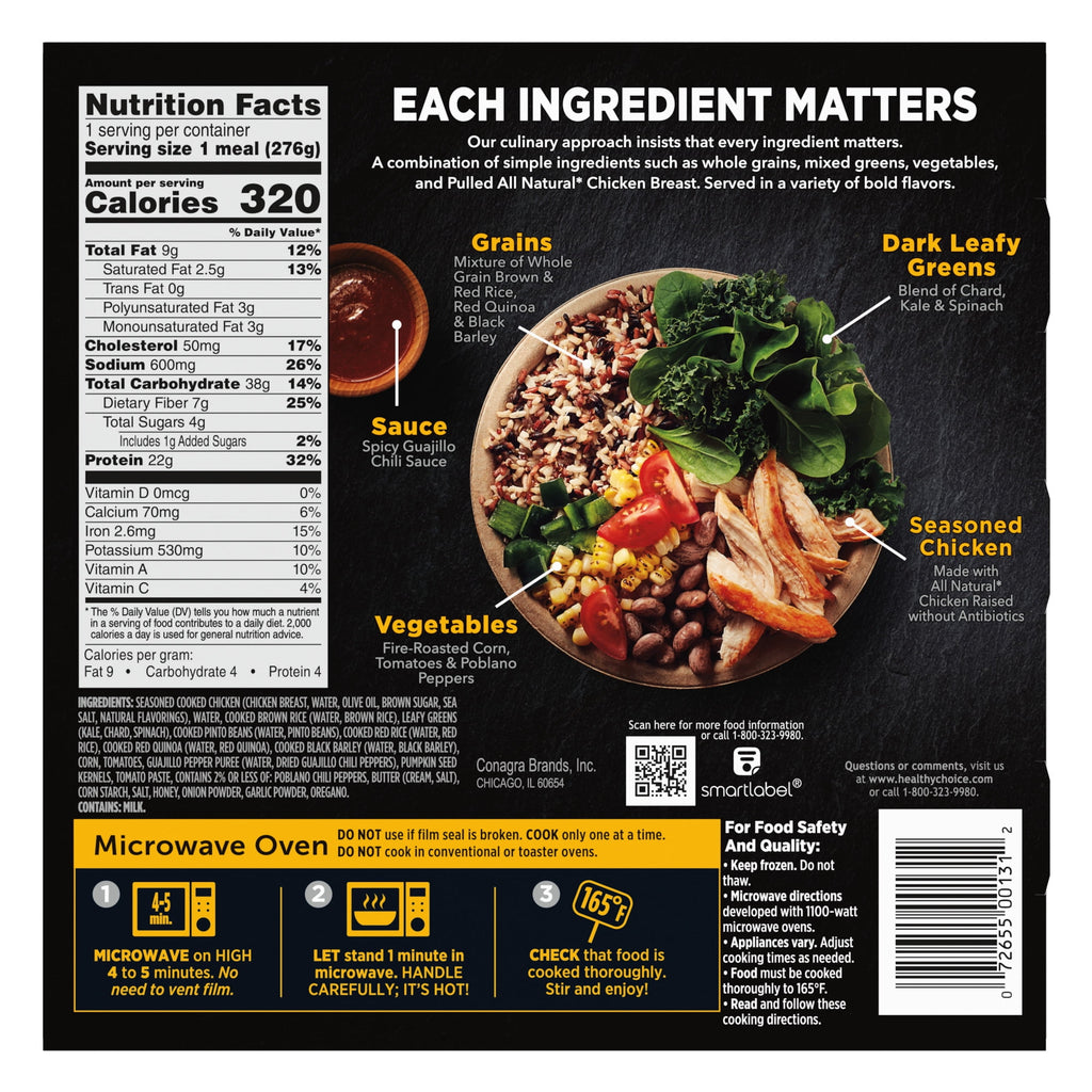 Healthy Choice Power Bowls Adobo Chicken Frozen Meal 9.75 Oz