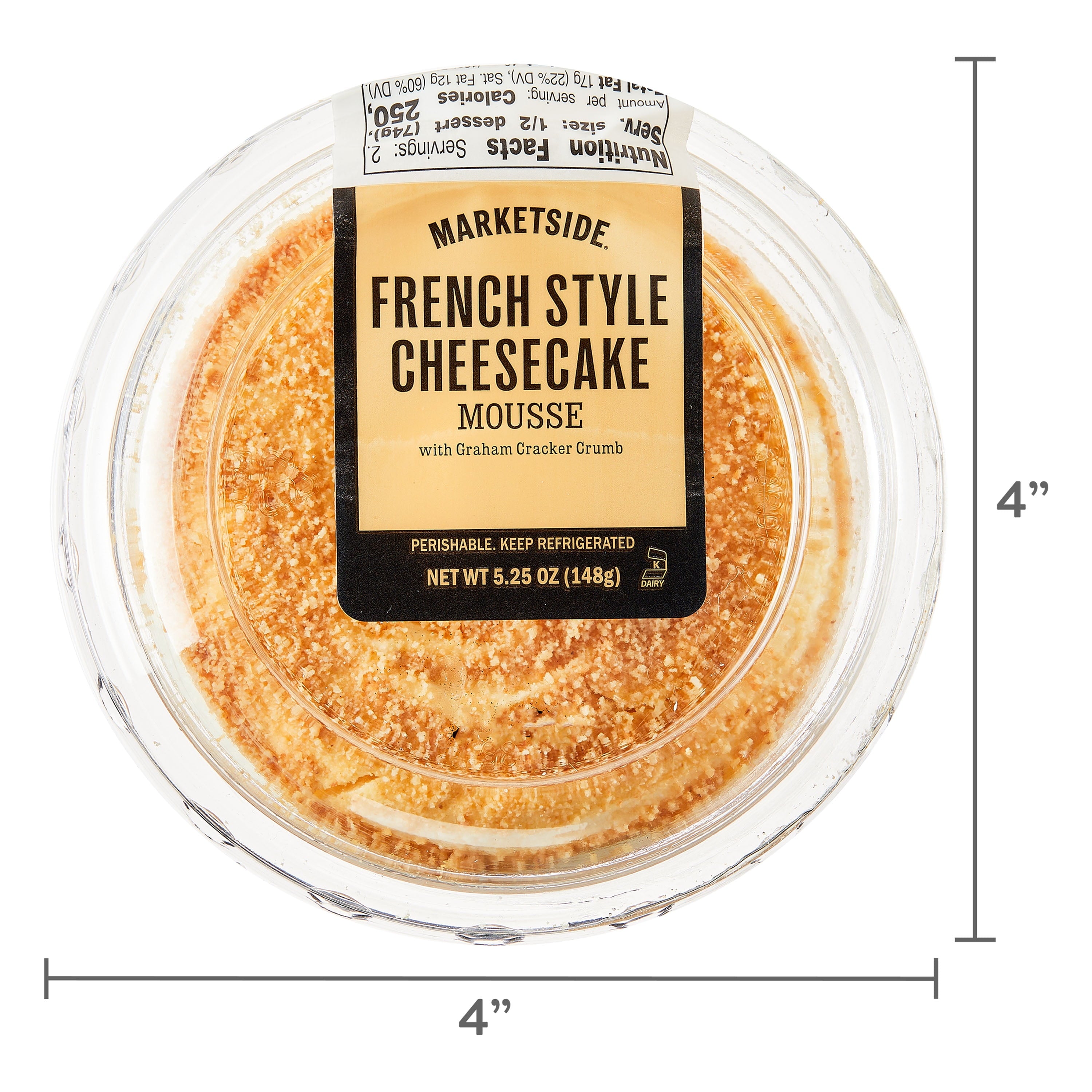 French Style Cheesecake Mousse Dessert 5.25 Oz 1 Count Marketside