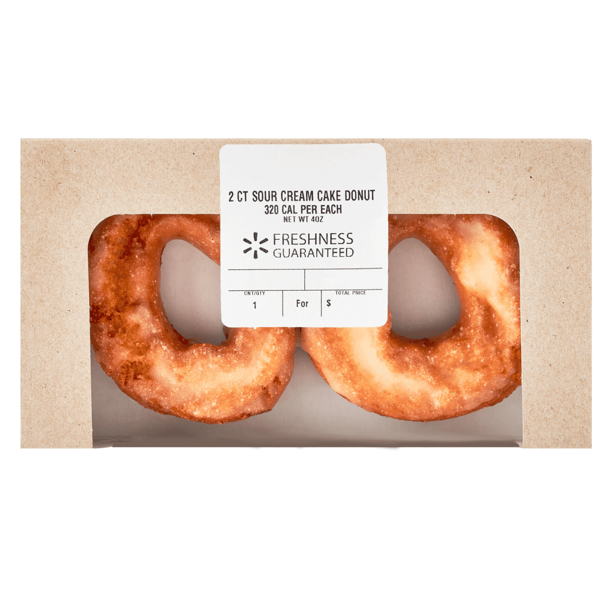 Regular Glazed Sour Cream Cake Donuts 4 Oz 2 Count Freshness Guaranteed