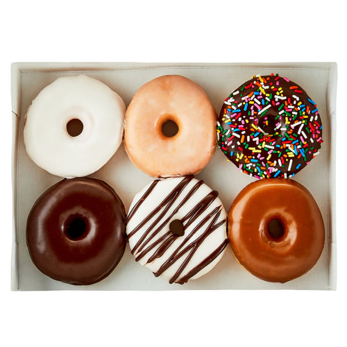 Assorted Iced Ring Donuts 12 Oz 6 Count Freshness Guaranteed