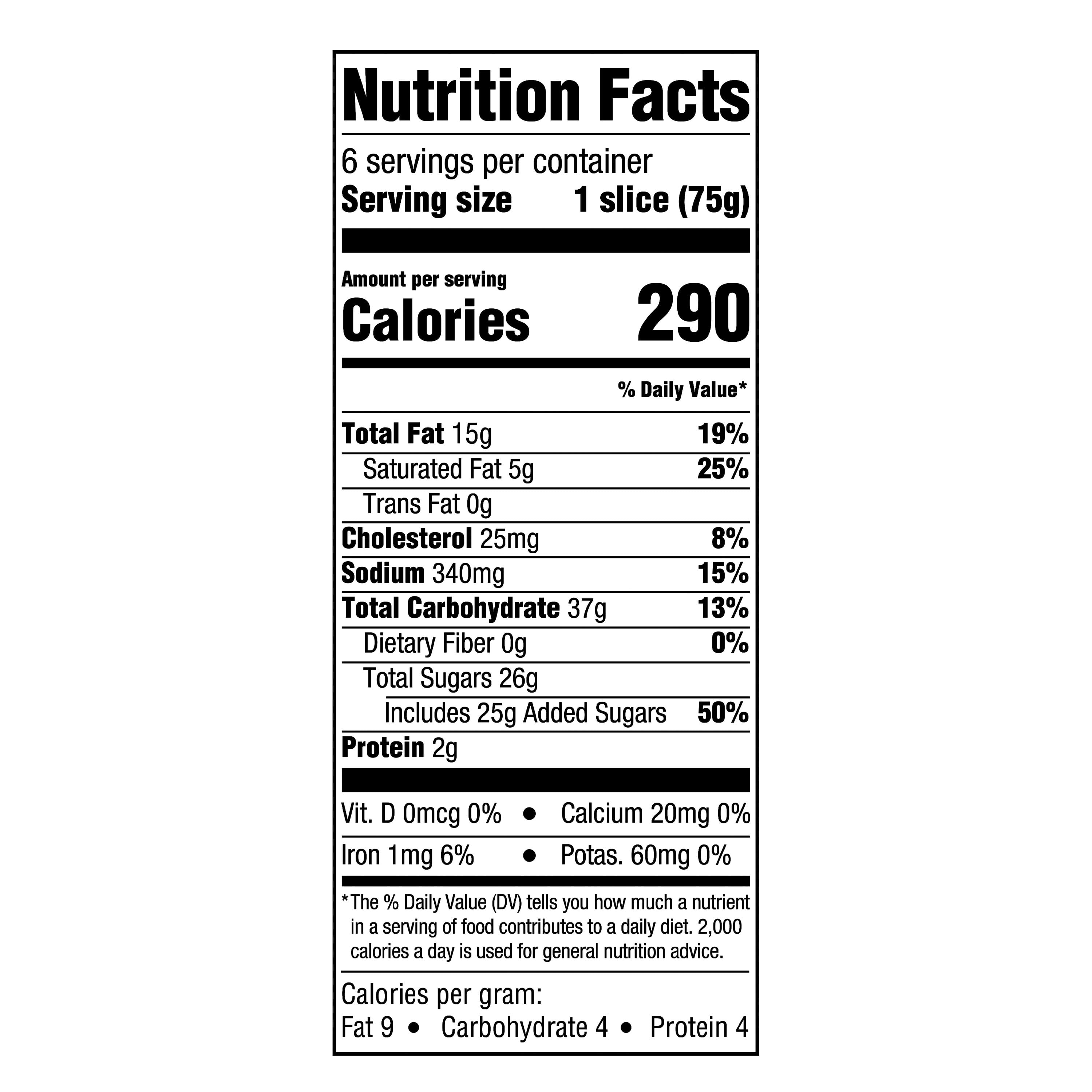 Vanilla Cake 15.9 Oz 6 Servings Freshness Guaranteed