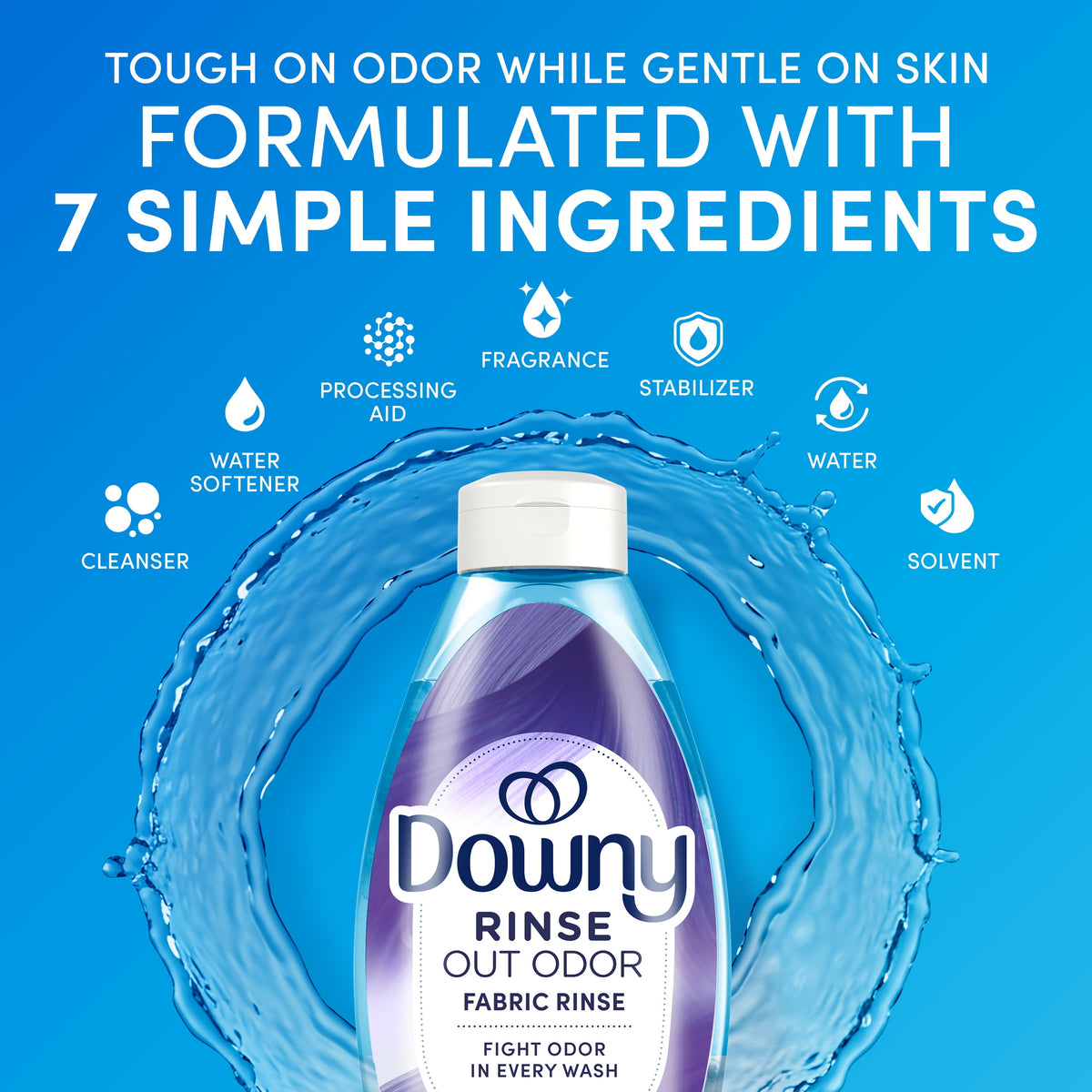 Downy Rinse Out Odor Laundry Rinse Fresh Lavender Scent 48 fl oz 70 Loads