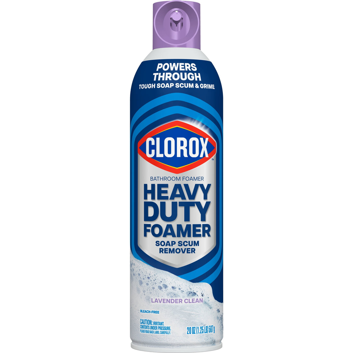 Clorox Heavy Duty Bathroom Foamer Soap Scum Remover Lavender Clean 20 oz
