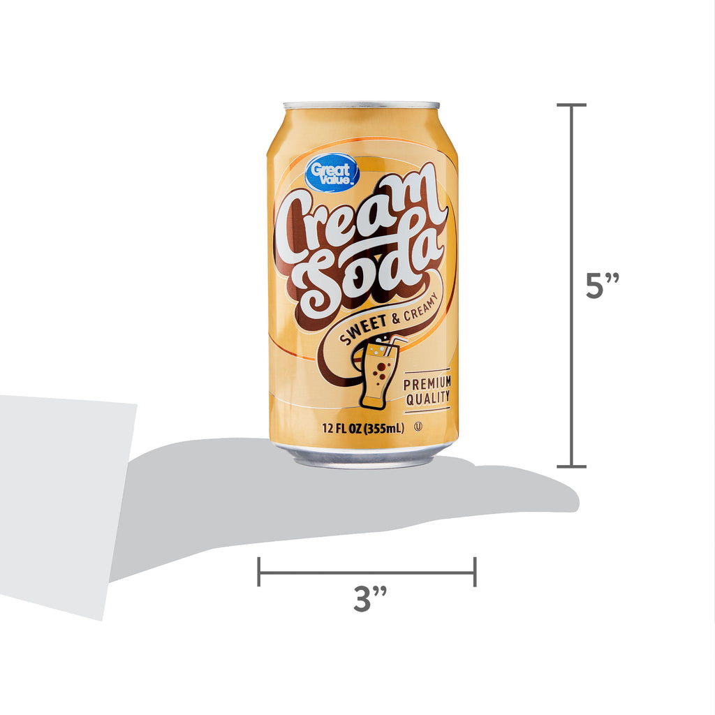 Great Value Cream Soda Pop Cans 12 Fl Oz 12 Pack