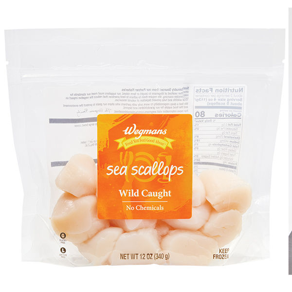 Wegmans Wild Caught Frozen Sea Scallops 12 Oz