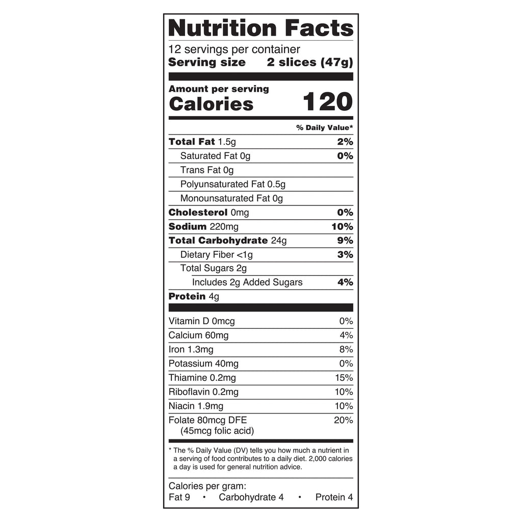 White Sandwich Bread 20 Oz