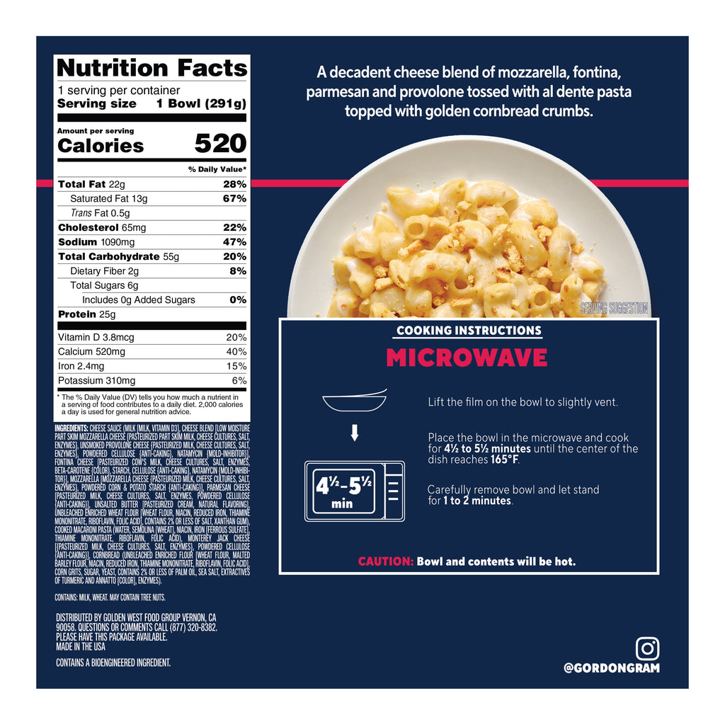 By Chef Ramsay Four Cheese Macaroni Frozen Meal 10.25 Oz