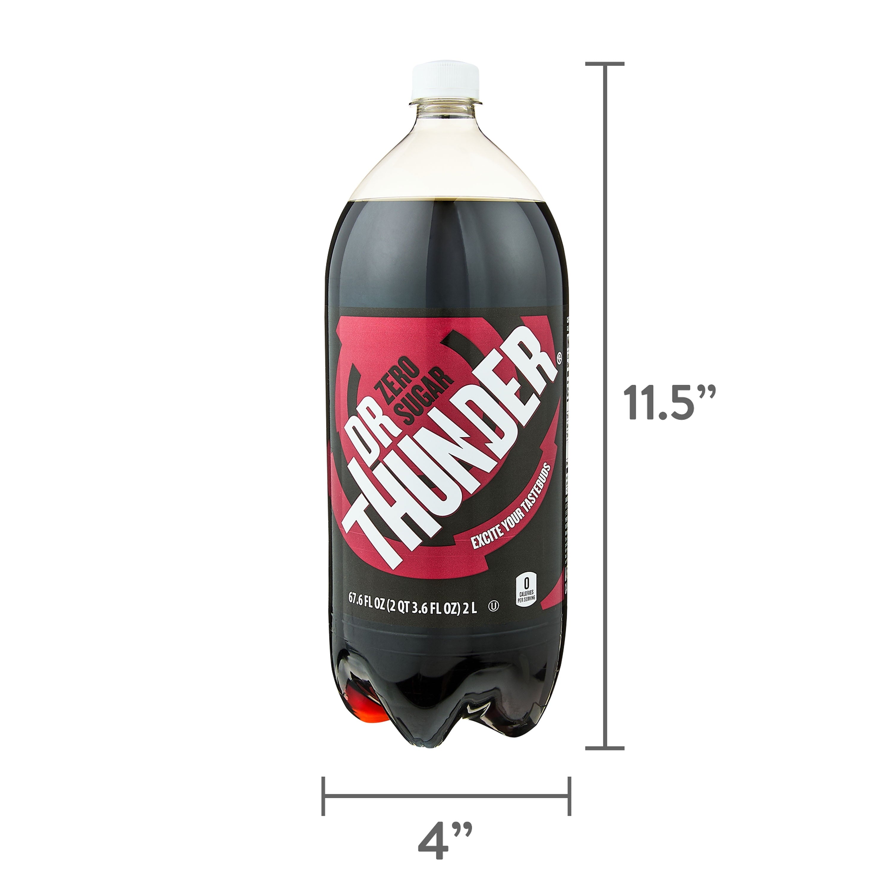 Great Value Dr Thunder Zero Sugar Soda Pop Bottle 2 L