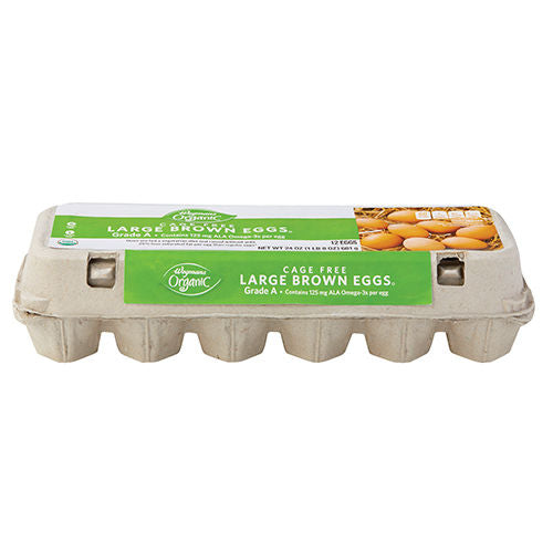 Wegmans Organic Cage Free Grade A Large Brown Eggs 12 Count