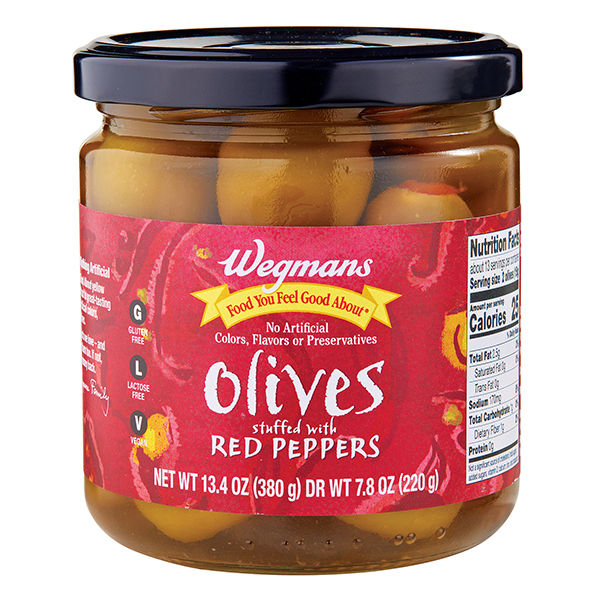 Wegmans Olives Stuffed with Red Pepper 7.8 Oz