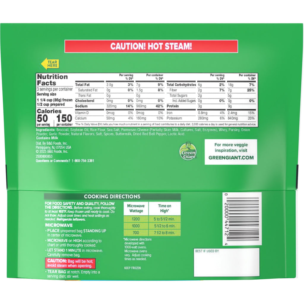 Green Giant Simply Steam Tuscan Seasoned Broccoli Frozen 9 Oz