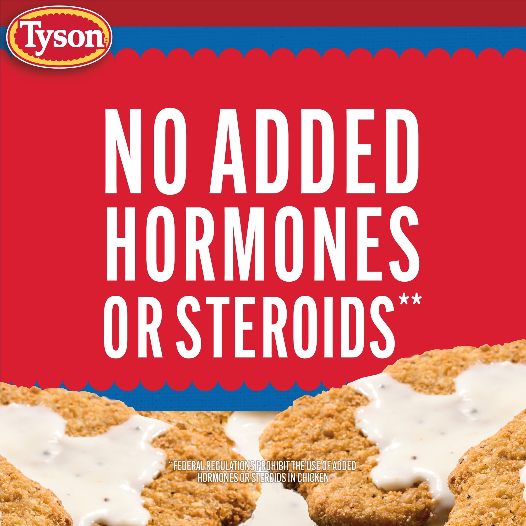 Tyson Country Fried Steaks with Gravy Mix Frozen 22.75 Oz 13g Protein