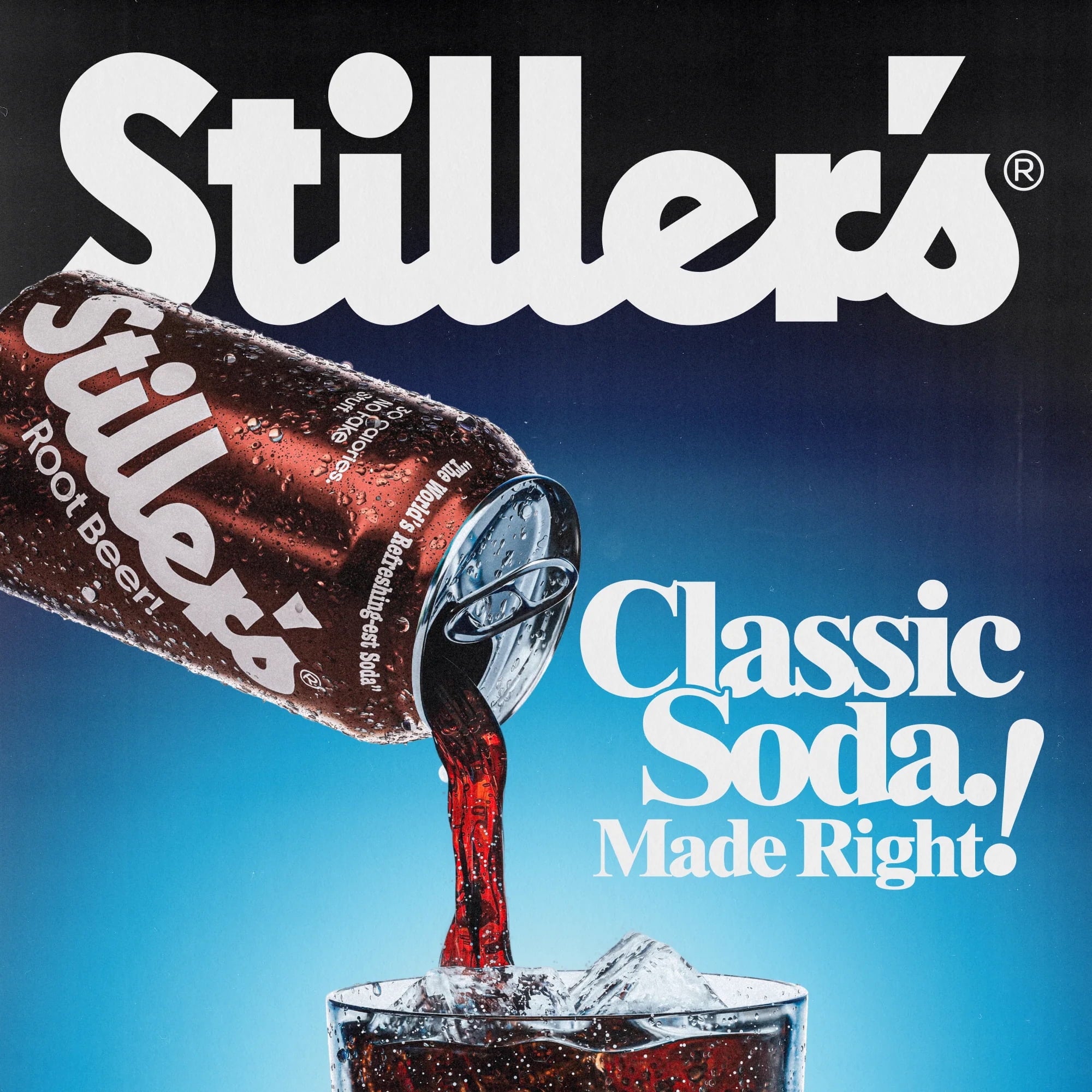 Stiller's Root Beer Natural Soda Pop Cans 12 Fl Oz 12 Pack