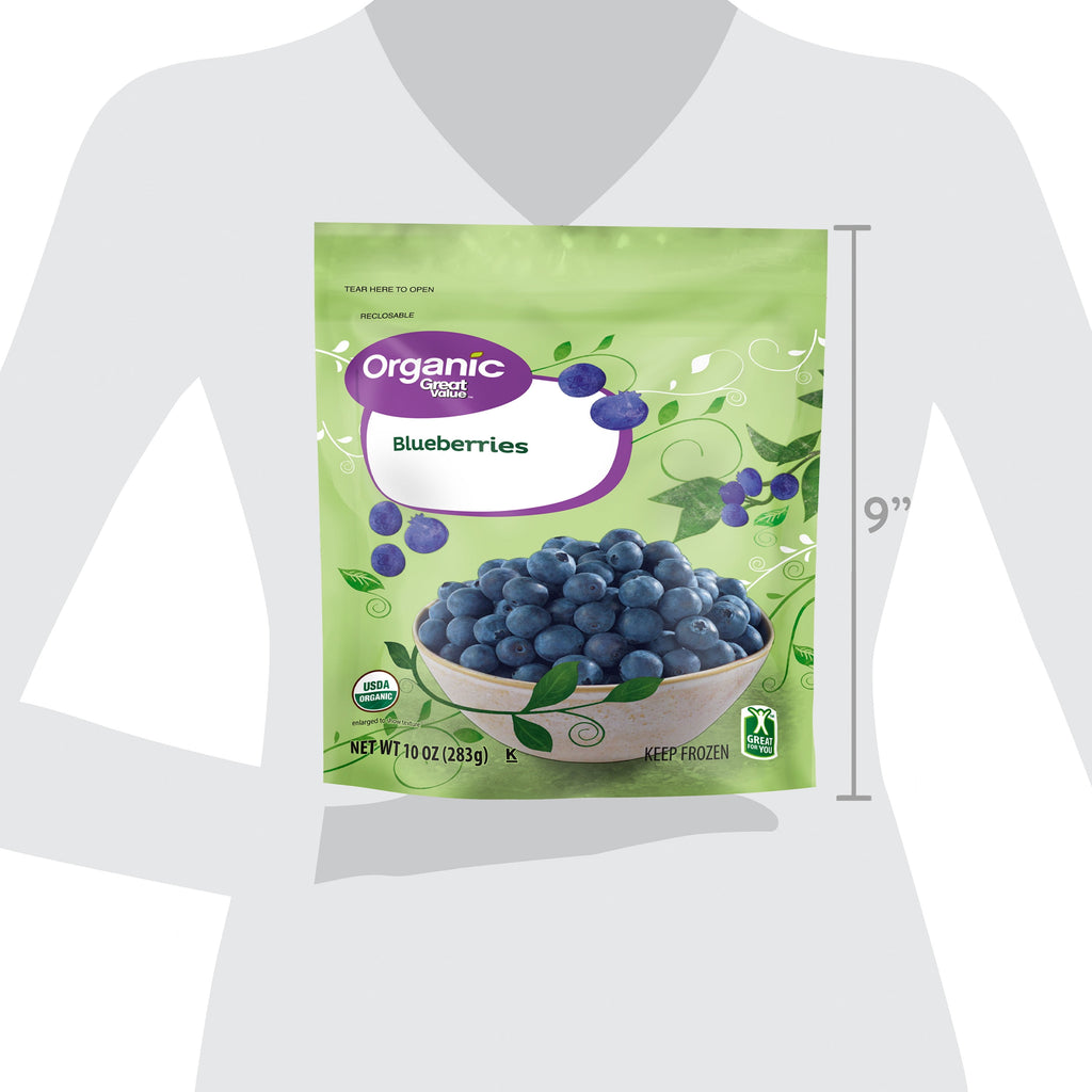 Great Value Organic Blueberries Frozen 10 Oz
