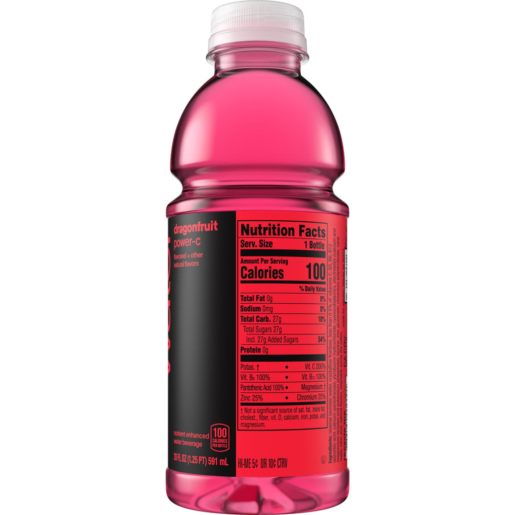 Vitaminwater Power-C Dragonfruit Flavored Water Beverage 20 fl oz Single Bottle