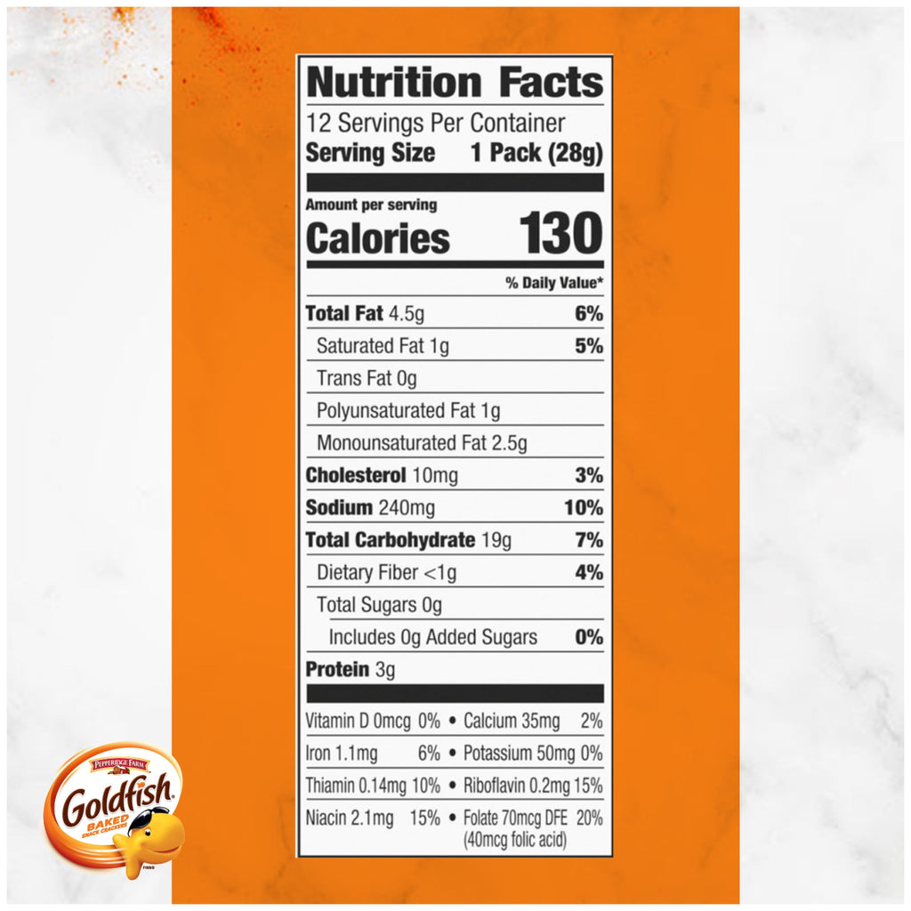 Cheddar Cheese Crackers Snack Packs 12 Count 12 Oz Goldfish
