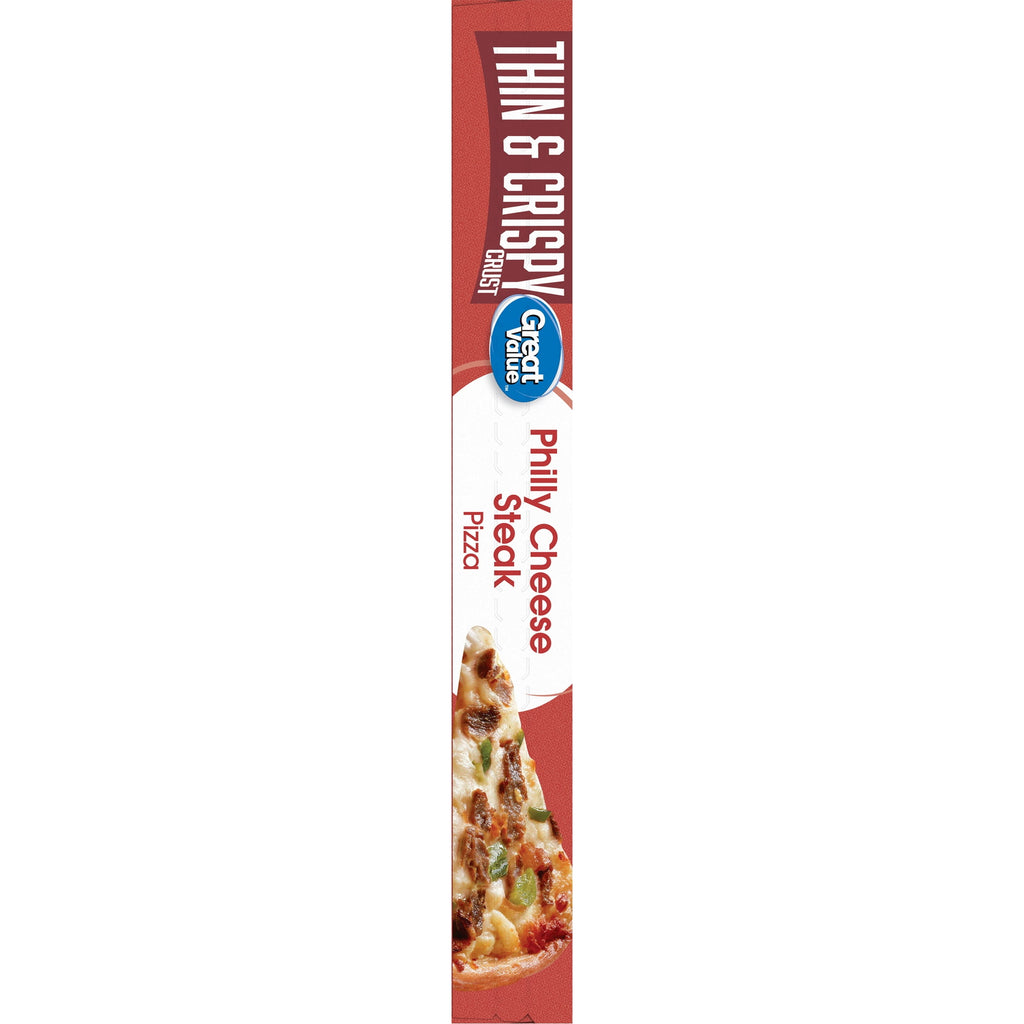 Great Value Thin Crust Philly Cheesesteak Pizza Frozen 17.25 Oz