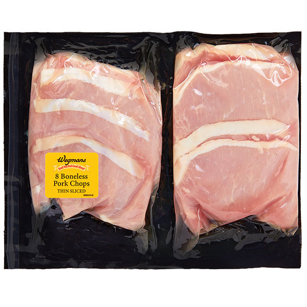 Wegmans Thin Sliced Boneless Pork Chops 1.25 lbs