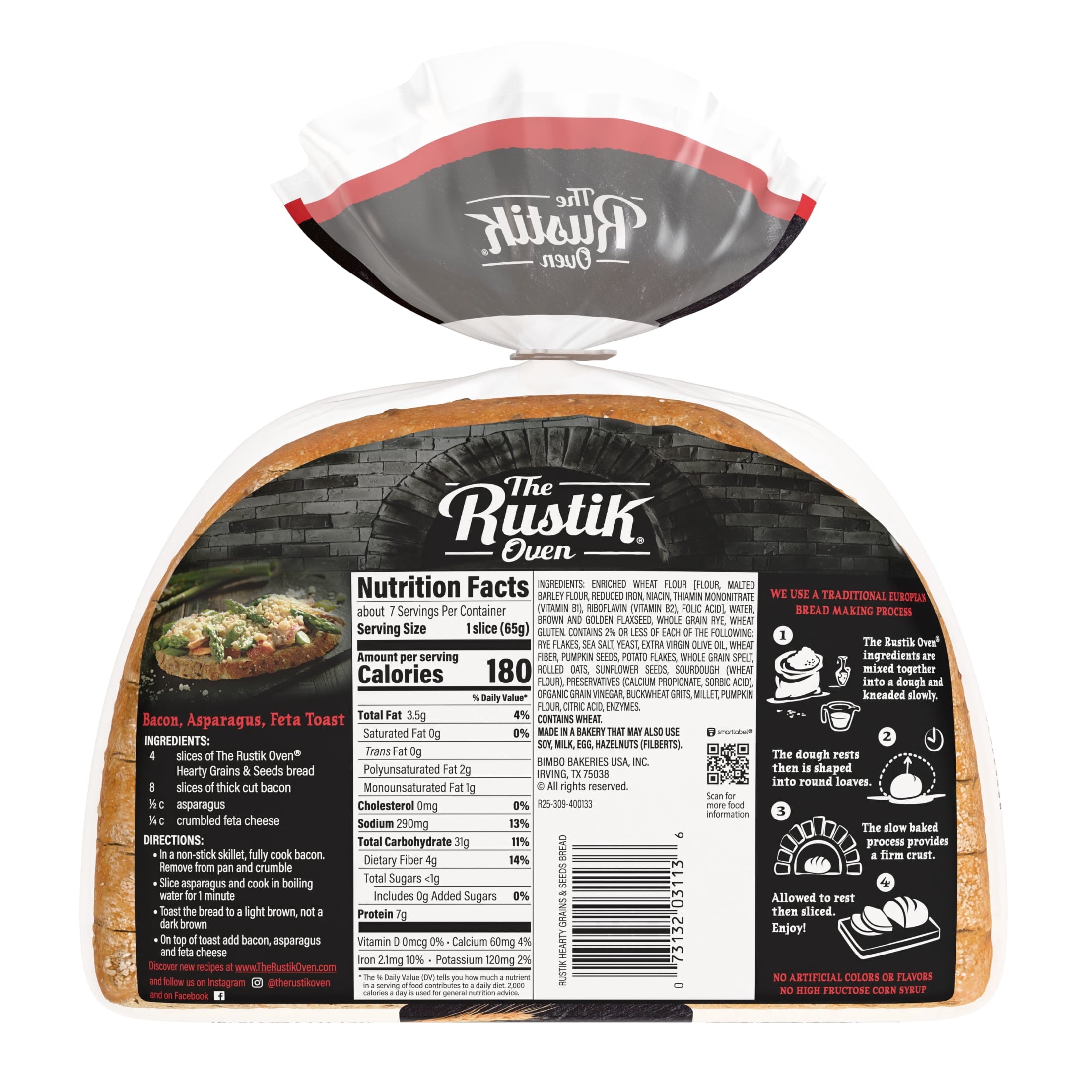 Rustik Oven Hearty Grains & Seeds Bread 16 Oz 1 Count