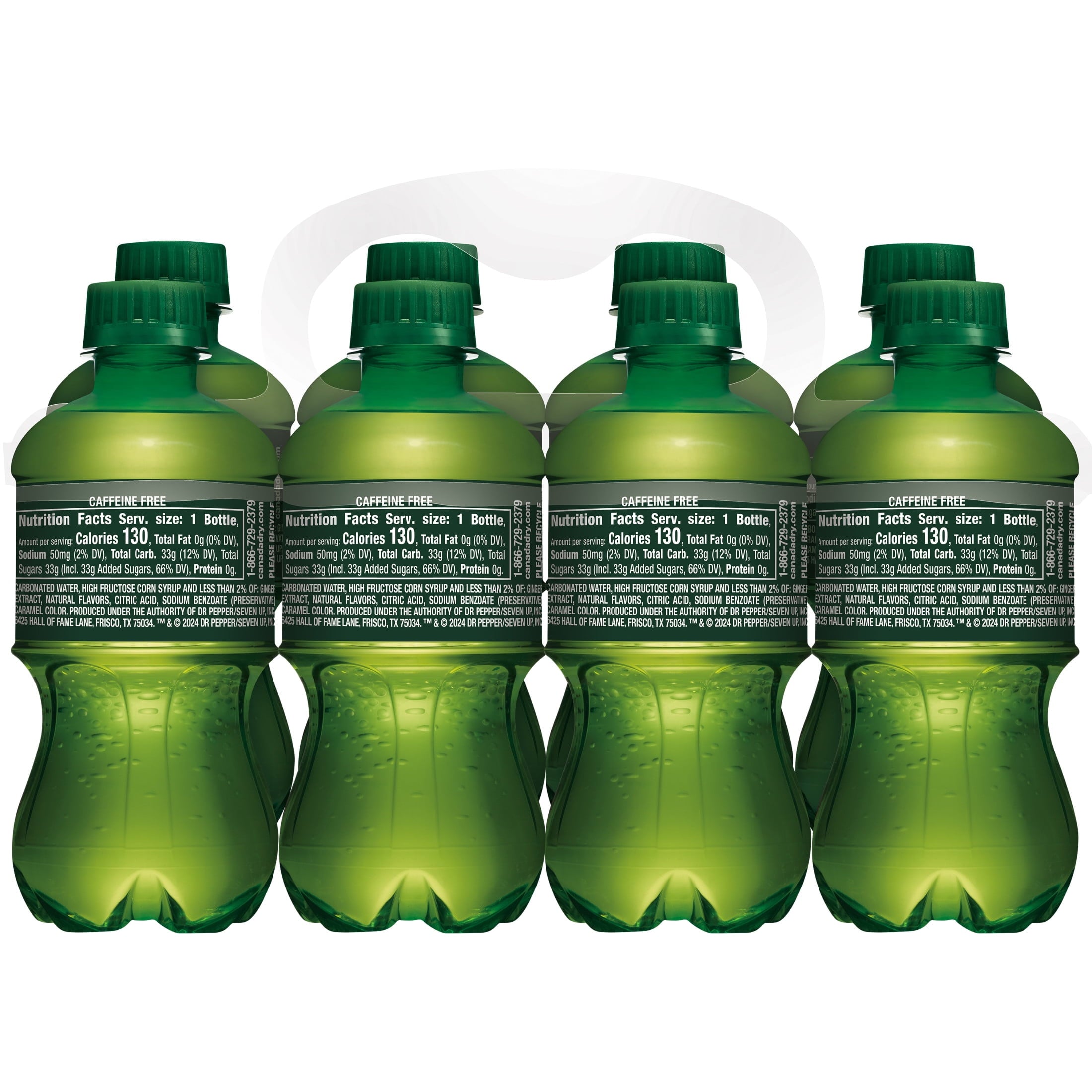 Canada Dry Caffeine Free Ginger Ale Soda Pop Bottles 12 Fl Oz 8 Pack