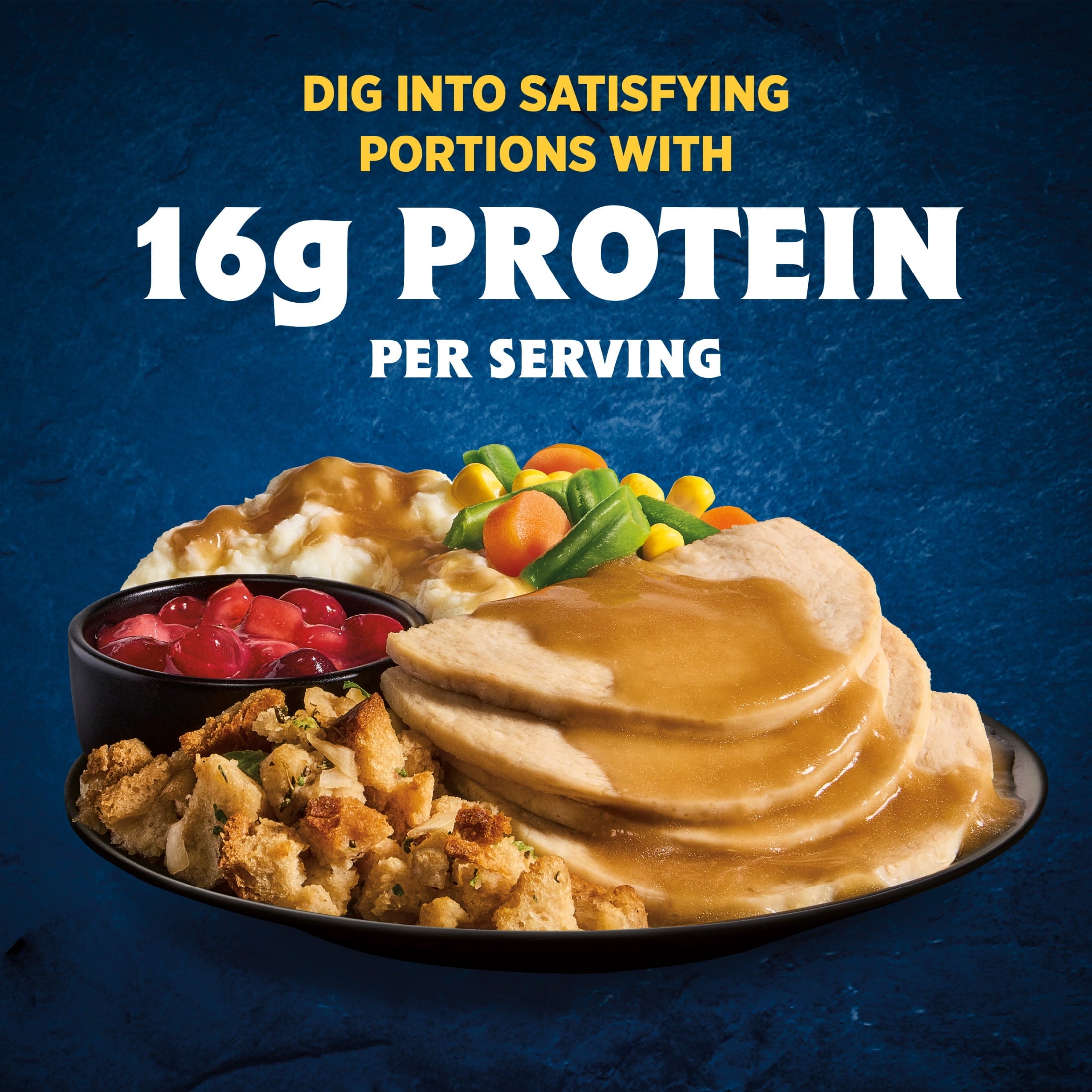 Hungry-Man Carved White Meat Roasted Turkey Frozen Meal 16 Oz