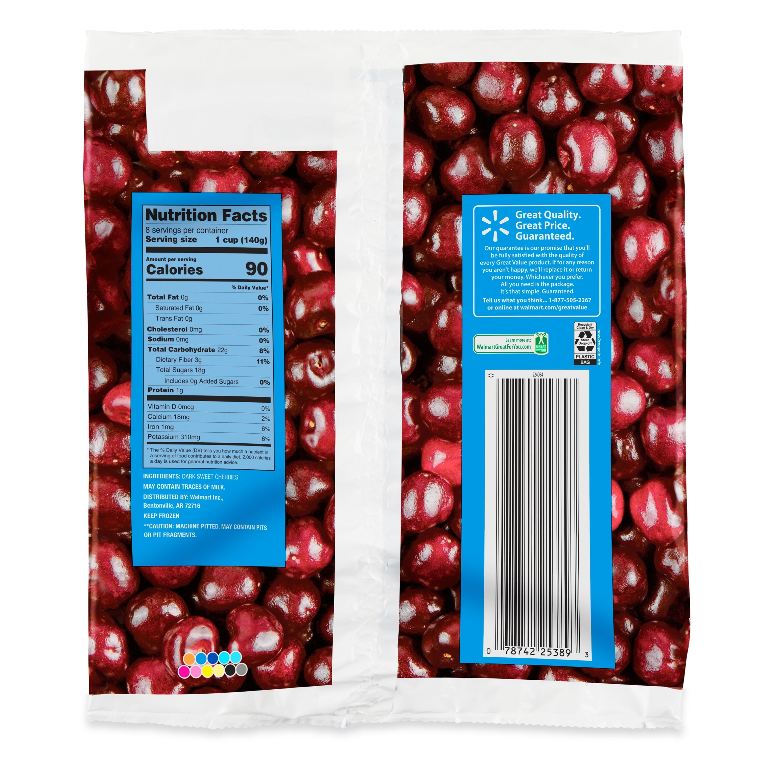 Great Value Pitted Dark Sweet Cherries Frozen 40 Oz