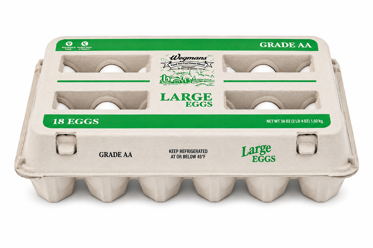 Wegmans Grade AA Large Eggs, 18 Count