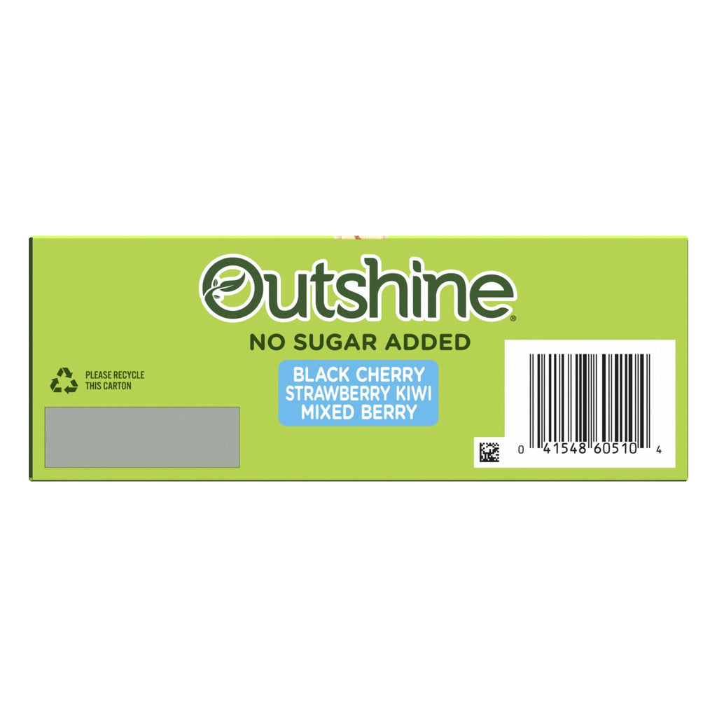 Outshine No Sugar Added Black Cherry Strawberry Kiwi Mixed Berry Frozen Fruit Pops 12 Count 18 Fl Oz