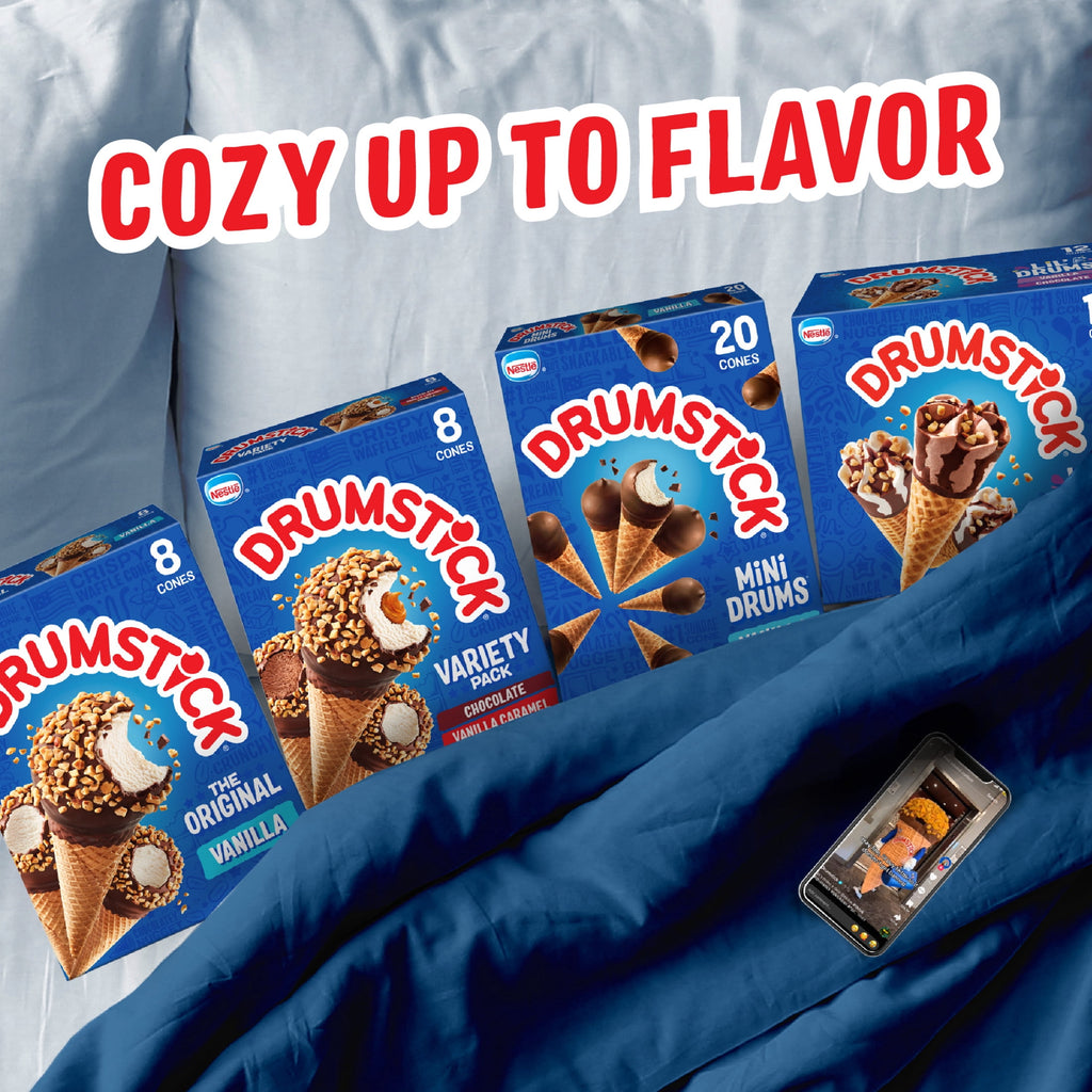 Drumstick Original Vanilla Sundae Cones 8 Count 36.8 Fl Oz