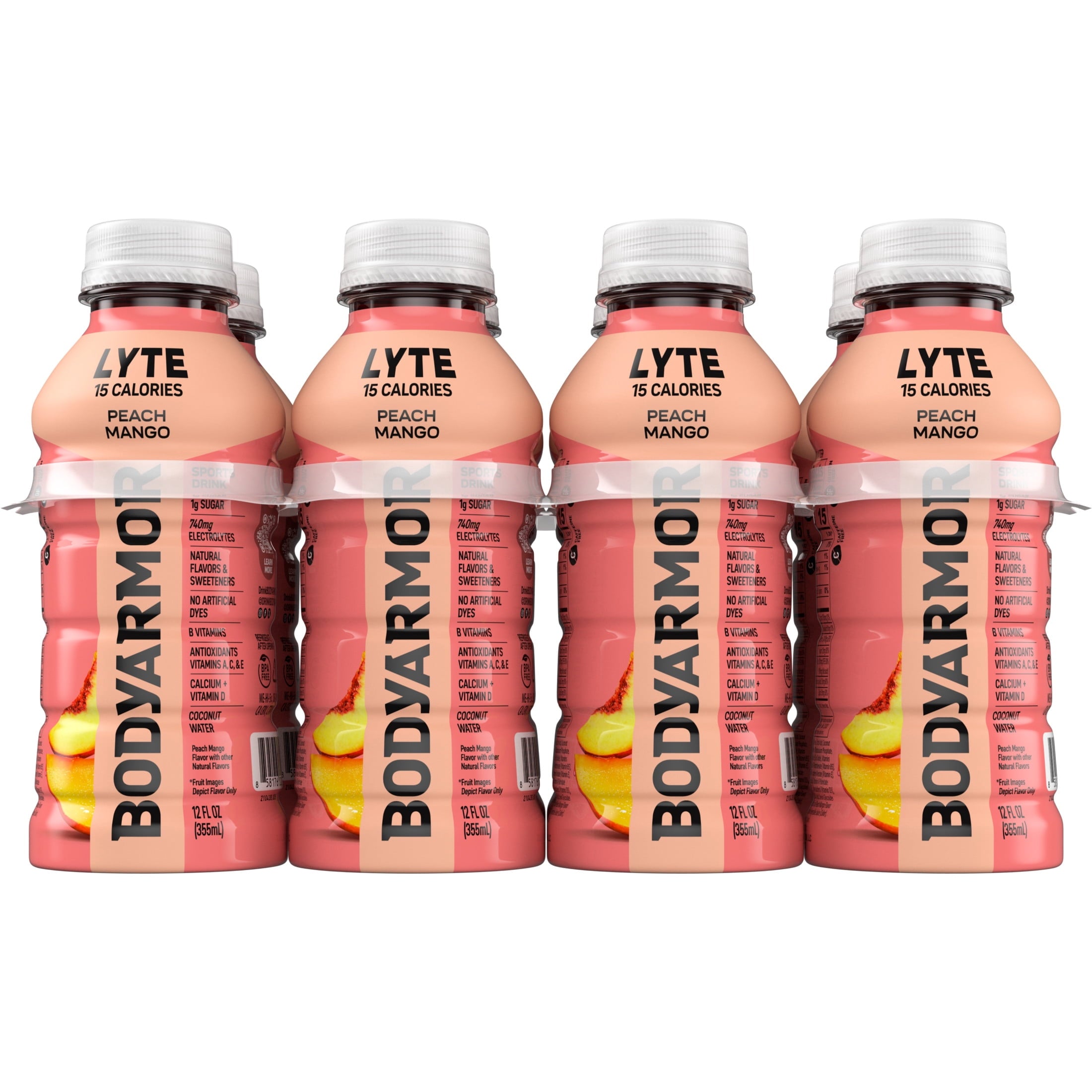 BODYARMOR Lyte Peach Mango Electrolyte Sports Drink 12 fl oz 8 Count