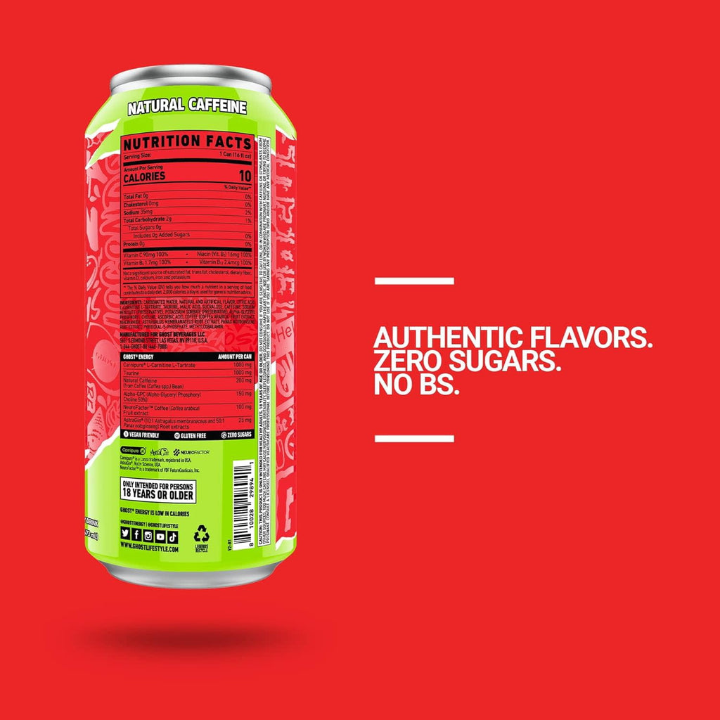 GHOST Energy Cherry Limeade Sugar Free Energy Drink 16 fl oz Single Can